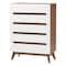 Baxton Studio Calypso MidCentury Modern TwoTone White and Walnut Brown Finished Wood 3Piece Storage Set 221-7504-7501-7502-ZORO - alternate 8